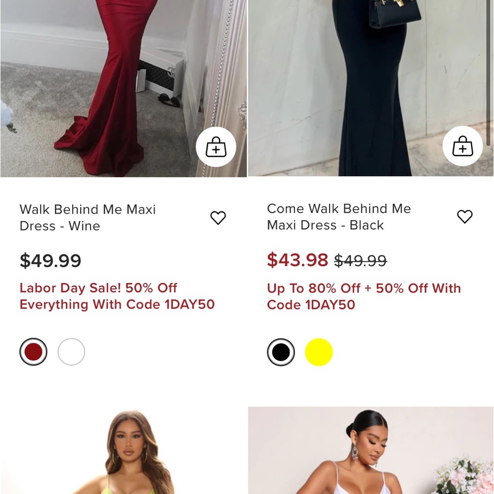 Burgundy Red Gown Fashionnova size large - Picture 7 of 10